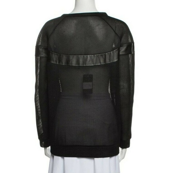 Zeynep Arcay Crew Neck Long Sleeve Pullover Sweatshirt Top Black Sz US 6 (B4 - Picture 3 of 5